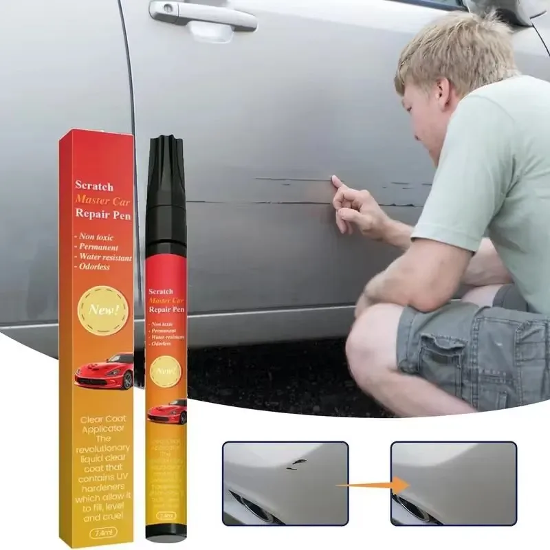 MOBIDEA  1/3PCS Car Deep Scratch Repair Paint Pen One-Step Touch Up Pen for Auto Body Scratch and Chip Fix