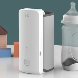 Biberón de leche caliente rápido para bebé, termostato inteligente automático, bolsa de cochecito de viaje, USB, portátil, tamaño pequeño para recién nacido, 5200mAh