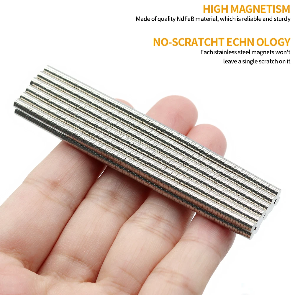Super Strong Round Magnets for Fridge, DIY Projects, Science & Office Use Refrigerator Magnet 3x1mm