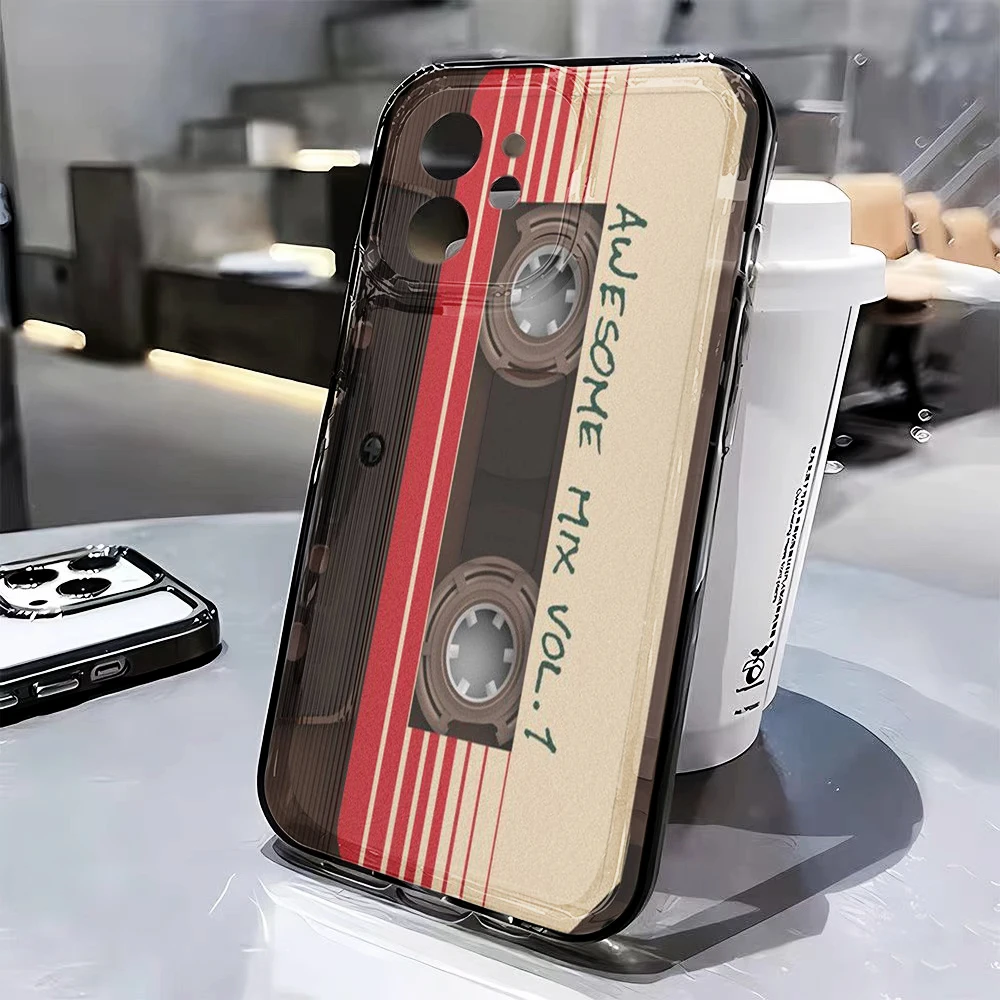 Kassetten-Kunst Klare Hülle für iPhone 16 17 15 Pro Max Hüllen iPhone 11 12 13 14 ProMax Plus 8 XS XR Transparente Retro-Abdeckung – Detail 7
