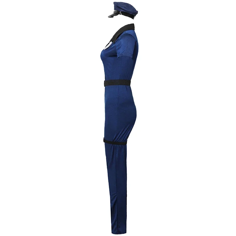 Costume da poliziotto Sexy Costume da ufficiale di polizia stradale vestito uniforme da poliziotta Costume da poliziotto di Halloween per adulti Cosplay Fancy Party Dress