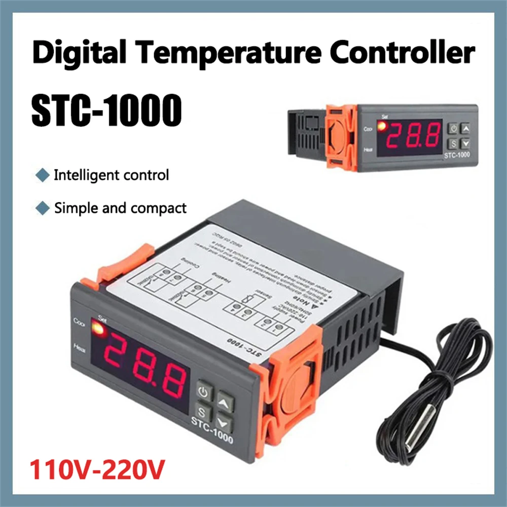 

STC-1000 цифровой регулятор температуры термостат терморегулятор инкубатор реле отопление охлаждение STC 1000 12 В 220 В STC1000