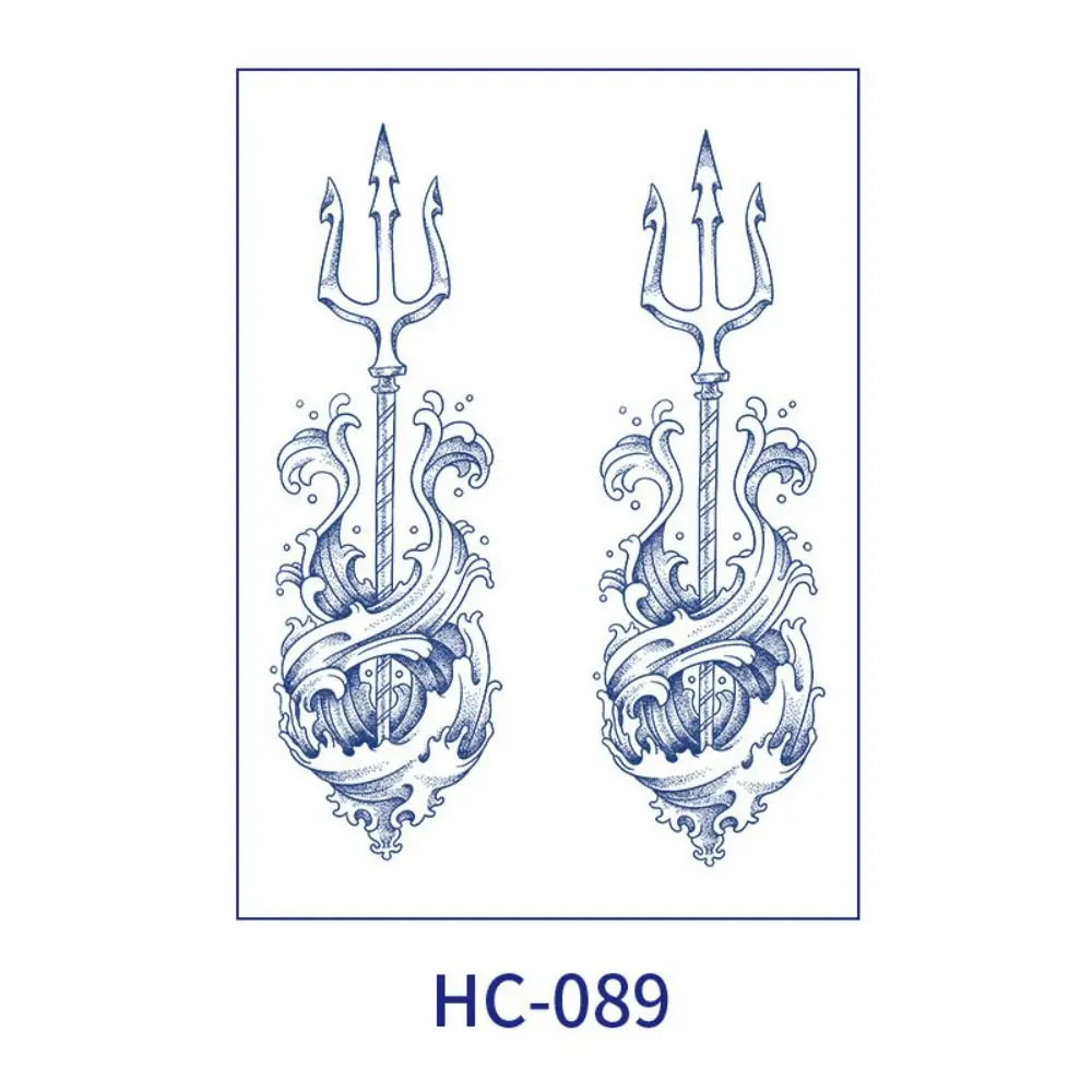 8 قطعة الحيتان/موجات نمط المؤقتة لصاقات وشم يدوم لمدة 2 أسبوع مقاوم للماء شريط لصاقات وشم شخصية ثلاثية الأبعاد الملمس #3