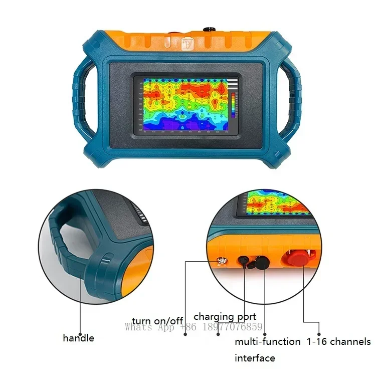 ADMT-300SX-16D Water Detector 300m Depth Adjustable,2D/3D Automatic imaging With 10” touch Screen,16 Channels Highly Accurate