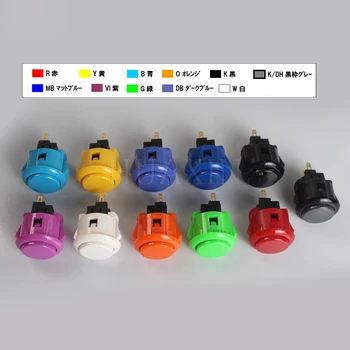 Orijinal japonya SANWA OBSF-24 yuvarlak Push Button 24mm Arcade anahtarı DIY Joystick Set PC PS/3 XBOX oyun parçaları