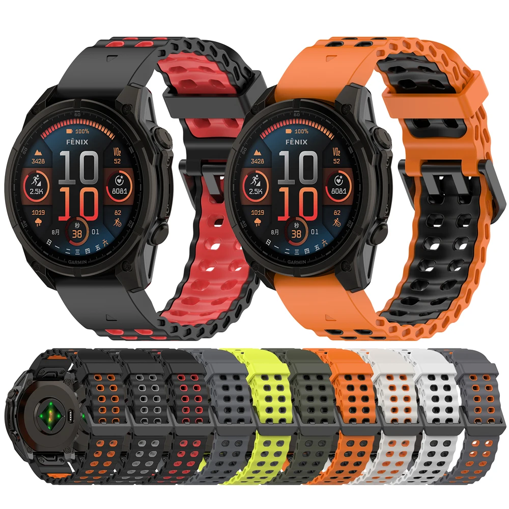 22mm 26mm Marine Silikon QuickFit Sport Armband für Garmin Fenix E 8 8x7 7X/6 6X PRO/5 5x Puls/Epix Pro/Enduro 3/Tactix 8 7 Band