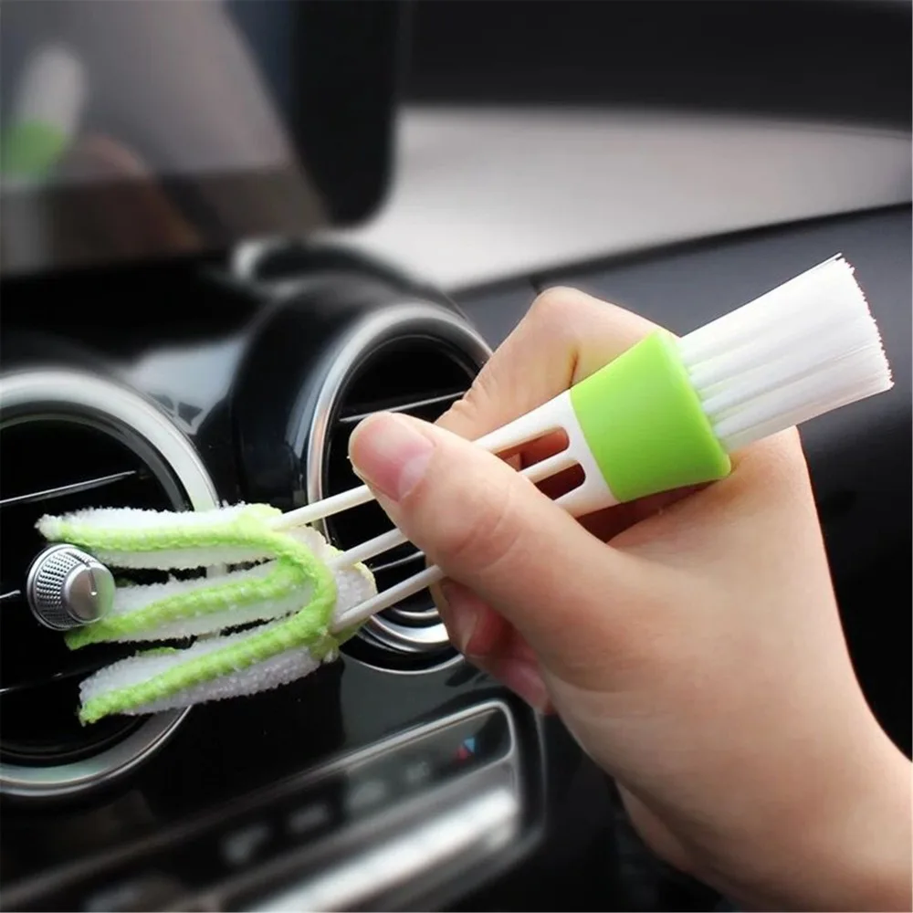 2In1 Green Car Cleaner Brush Vent Blinds for fiat 2007 2001 2003 1500 Chevolet PUNTO 2000 panda 2003 - view 3