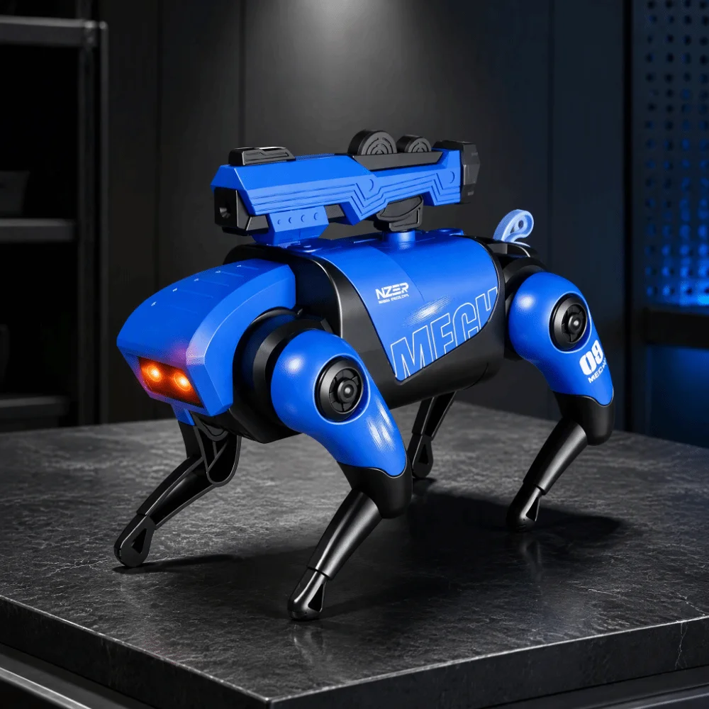 Sound Effects Electric Robot Dog Intelligent Walking with Light Mechanical Dog Rotating Light Music Electronic Dog Educational