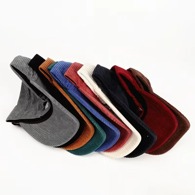 Neue Cord-Baseballkappe, warme Entenschnabelmütze für Herbst und Winter, mehrfarbige modische Sonnenschutz-Hip-Hop-Kappe für Herren und Damen – Detail 5