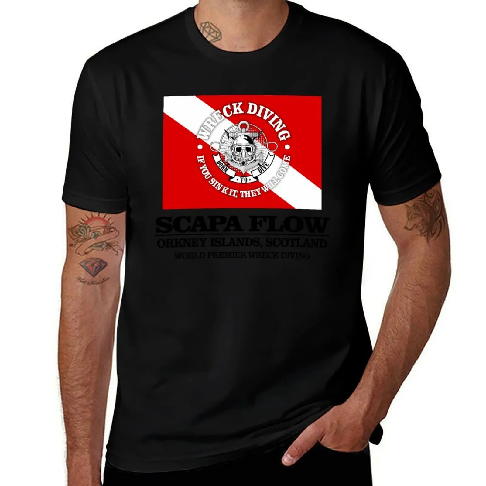 Scapa Flow (best wrecks) T-Shirt t shirts for man cotton funny T-Shirt