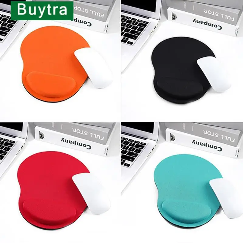 Solid Color EVA Support Wristband Mouse Mat Pad Mouse Pad With Wrist Rest For Laptop Mat Anti-Slip Gel Wrist For Laptop Computer