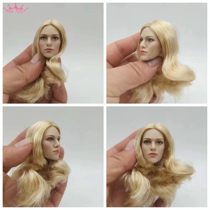 

KIMI TOYS 1/6 Scale KT004 Head Sculpt Blonde Hair US Beauty Head Carving Model Suntan for 12in Phicen Action Figure
