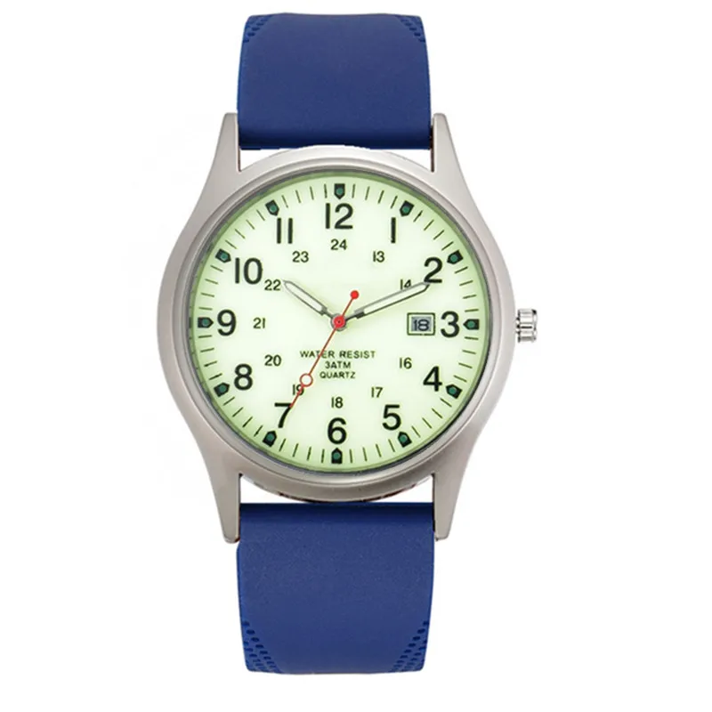 Men Quartz Wristwatch Brown Leather Strap Luminous Marker Date Function 30M Waterproof Casual Business Sport Gift Clock