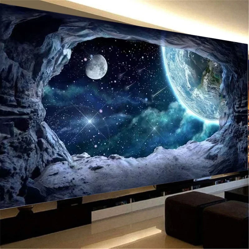 5D DIY Cross Stitch Crafts Wall Decor Landscape Large Size Diamond Painting Kits Full Diamond Living Room Home Art Decoration