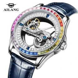 AILANG-reloj mecánico de doble cara para hombre, relojes de pulsera mecánicos automáticos luminosos de negocios de lujo