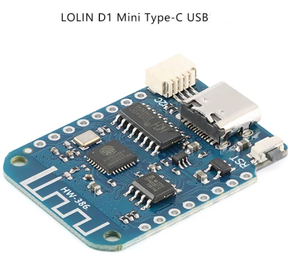 LOLIN D1 Mini V4.0.0 WIFI Internet ESP8266 Development Board 4MB WiFi Development Module for Arduino IDE/MicroPython Type-C Port