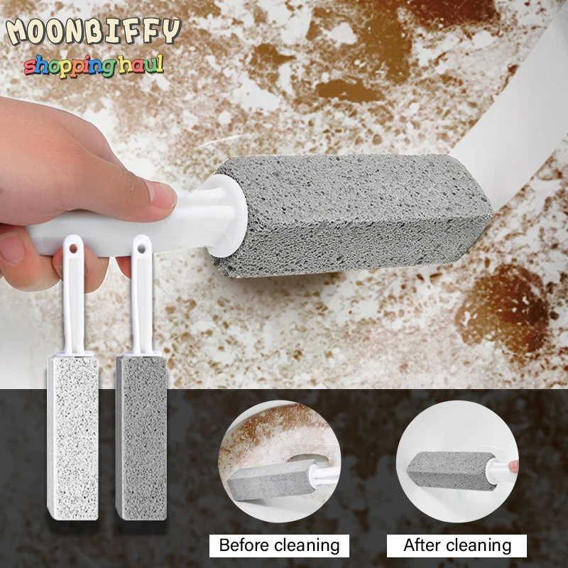 Toilet Brush Bathroom WC Toilet Cleaning Brush Wand Tile Sink Bathtub Limescale Stain Remove Washing Cleaning Tool Pumice Stone