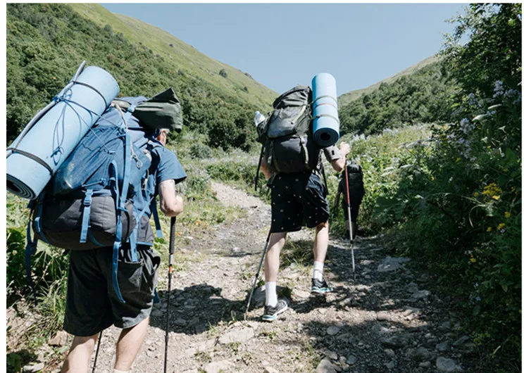 Bastones de Trekking ultraligeros, bastón nórdico plegable de aluminio 7075, Alpenstock