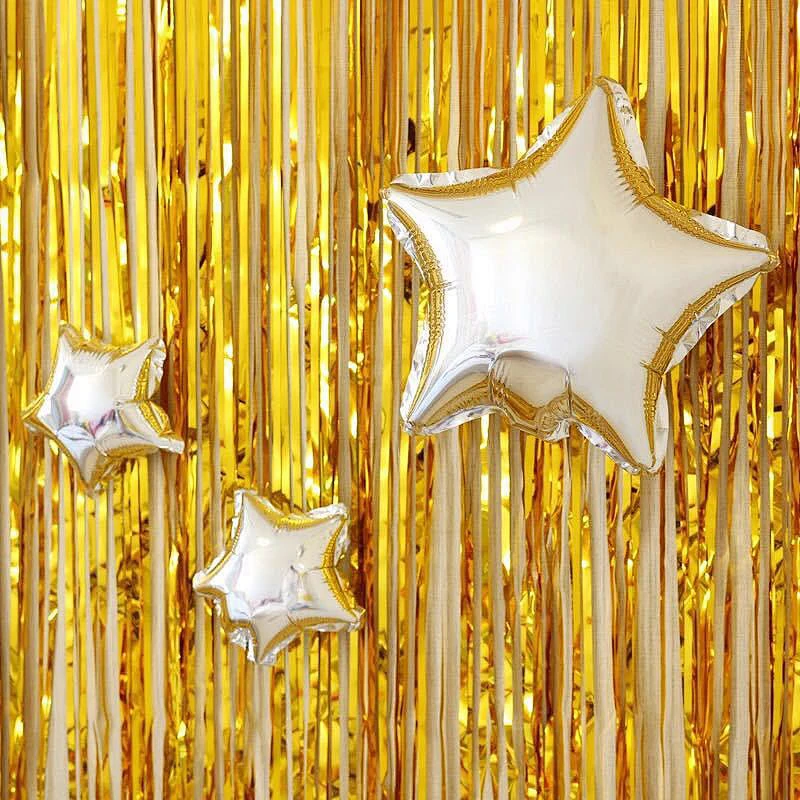 2m Glitter Tassel Curtains Wedding Birthday Bachelorette Baby Shower Anniversary Party Background Decoration Supplies