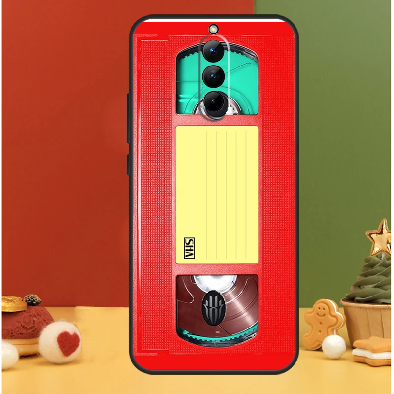 VHS شريط كاسيت حافظة للمنزل وحده ، غطاء خلفي لـ ZTE Nubia ، سحر أحمر ، 8 ، 8S ، 9 Pro Plus ، 5G ، 5S ، 6R ، 6S ، 7S ، 6 ، 7 برو