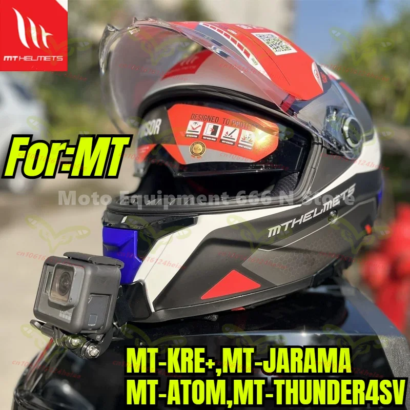 

MT Motorcycle full Helmet Chin Mount for GoPro Insta360 Accessories For MT Thunder 4 3SV ATOM jarama KRE Customized