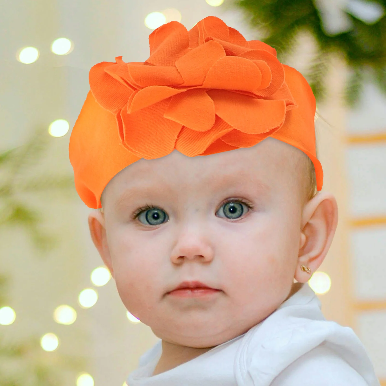 

Baby Halloween Pumpkin Romper Newborn Orange Short Sleeve Set Infant Bodysuit First Halloween Outfit Headband Fall Party