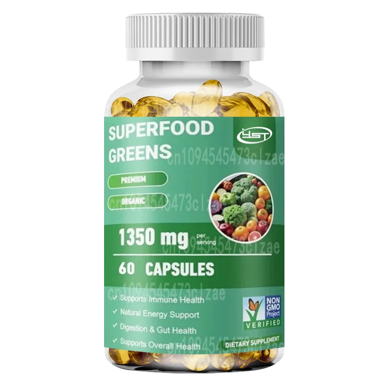Superfood Green: aumenta la energía, la inmunidad y la salud intestinal, mejora el suplemento de digestión