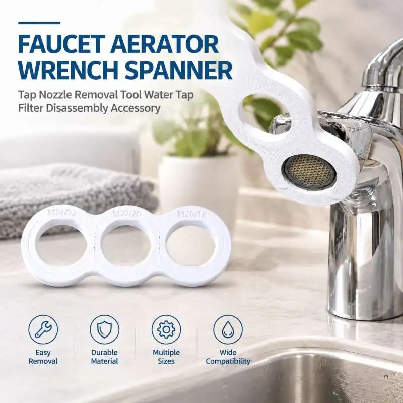 Faucet Aerator Wrench Spanner Tap Nozzle Removal Tool Water Tap Filter Disassembly Accessory