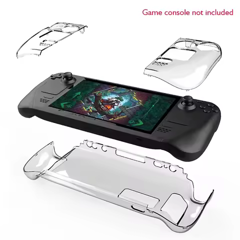 Portable Storage Bag + Crystal Shell + Tempered Glass + Dock Stand + Silicone Case for Steam Deck Accessories