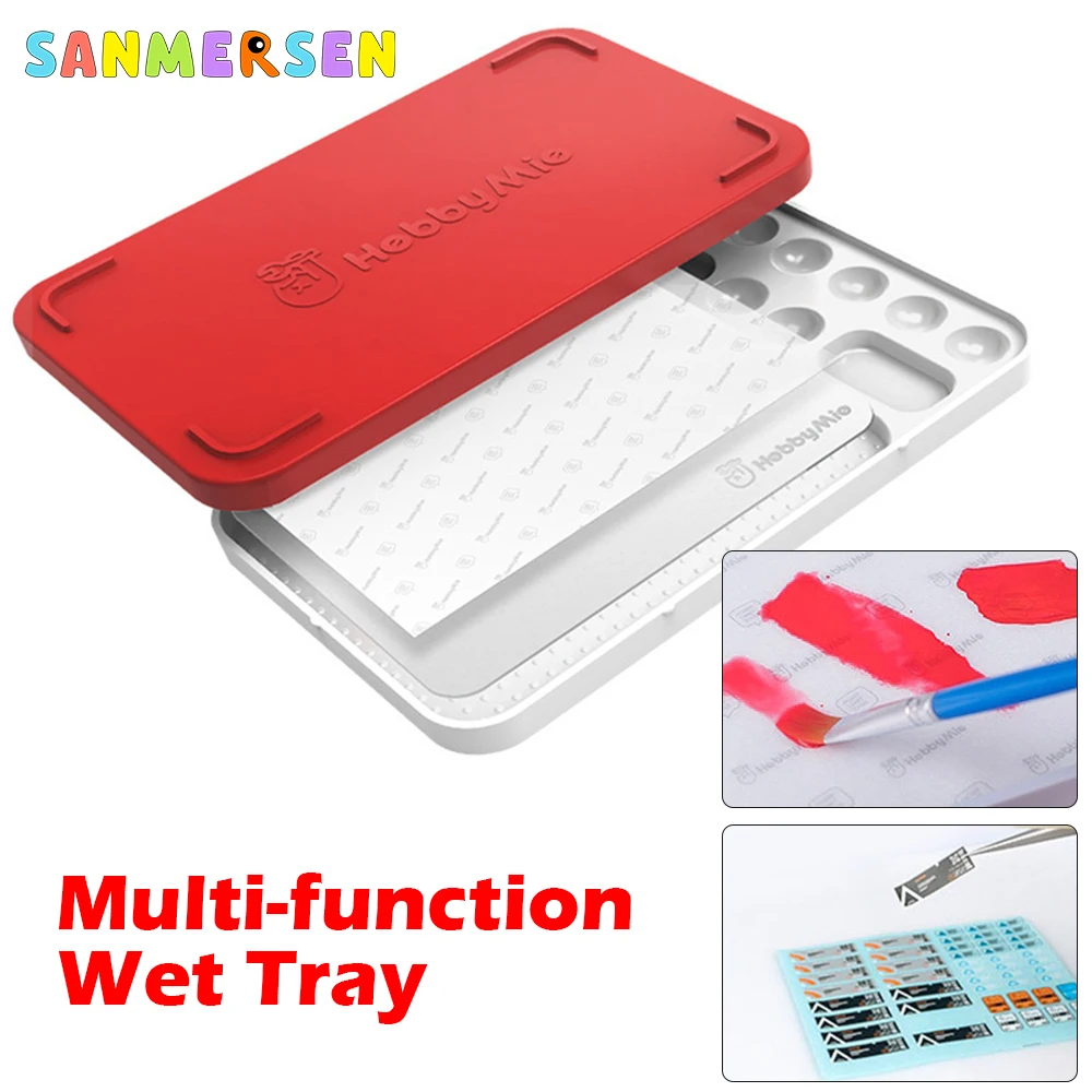 New Wet Palette For Acrylic Painting Model Coloring Wet Tray Paint Supplies Paint Holder Miniatures Paint Modeling Tools