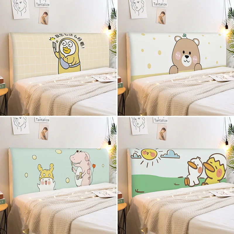 Sun Cloud Animal Cartoon Elastic All-inclusive Bed Head Cover Print Bedside Back Sofa Bedroom Luxury Full Piece Anti-Dust Cover