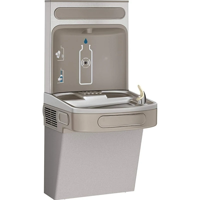 Bottle Filling Station with Single ADA Cooler, Non-Filtered 8 GPH, 46.30 x 18.30 x 19.00 inches, Light Gray Granite