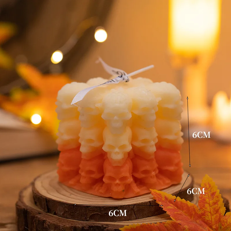 1 قطعة الجمجمة اليقطين ارتفع قالب من السيليكون الروائح شمعة DIY بها بنفسك اليدوية قالب شمع ديكور المنزل أدوات الهالوين لوازم