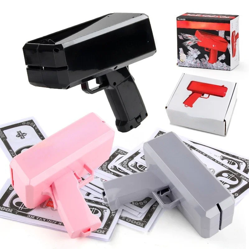 Handheld Cash Shooter for Wedding Birthday Game Movies Bachelor Props Party Supplies Celebration Spray Money Gun