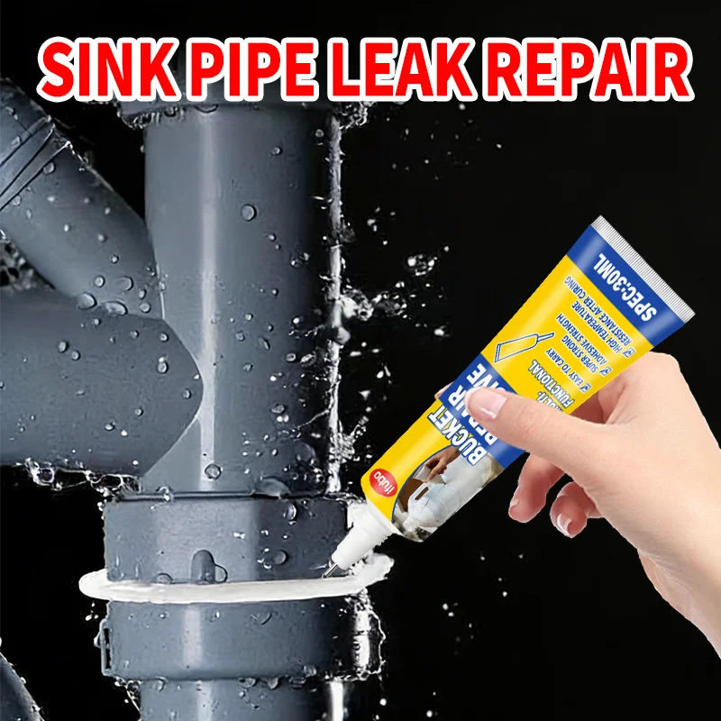IFUBO Multi Purpose Leak Stop Repair Adhesive, Waterproof Pipe Basin Seal Glue for Home Plumbing and Plastic Goods Crack Fix