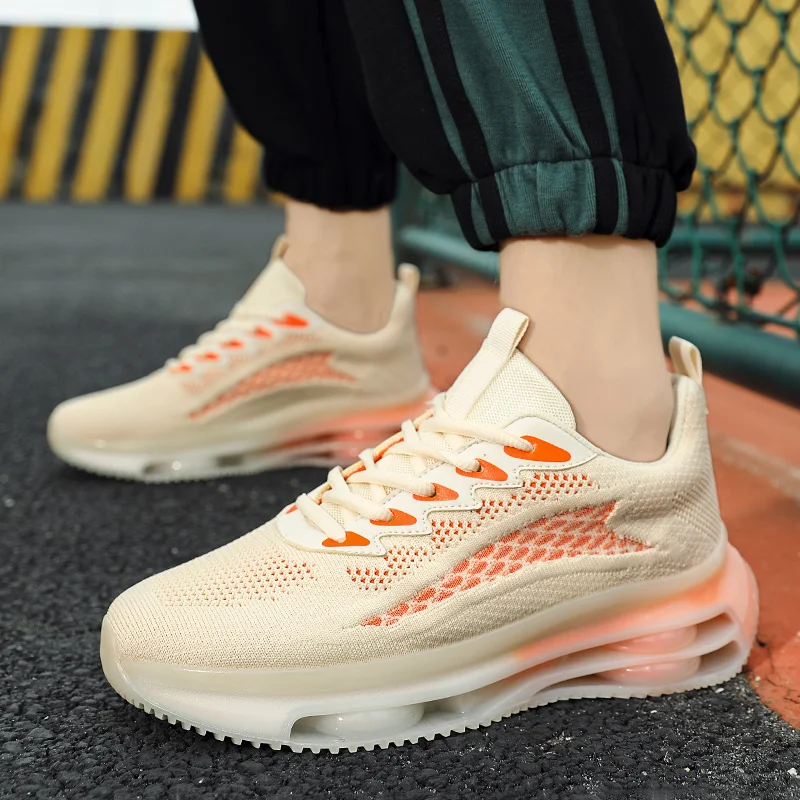 Мужские кроссовки для бега, дышащие, амортизирующие, для занятий спортом на открытом воздухе, повседневные, большие размеры 45