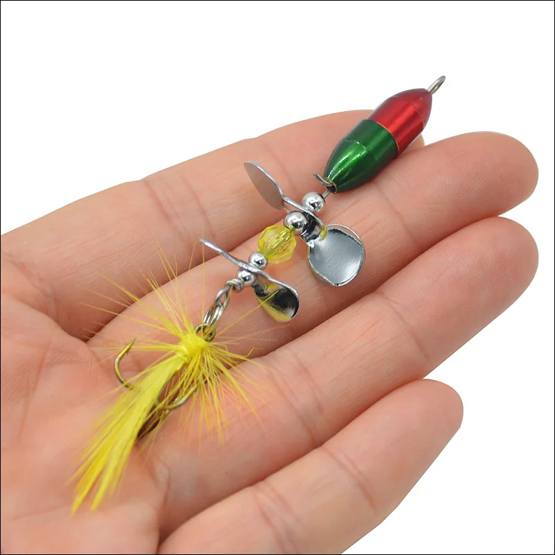 الصيد إغراء تدور الطعم 7 سنتيمتر 10 جرام دوران المعادن الاصطناعي السحر مجمع الطعوم النحاس الوزن أسفل ثقالة #5