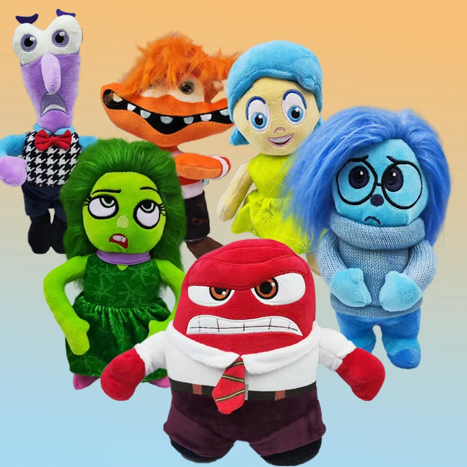 21-26cm Inside Out Cartoon characters Bing Bong Joy Sadness Anger Disgust Fear Plush toys doll Gifts for children