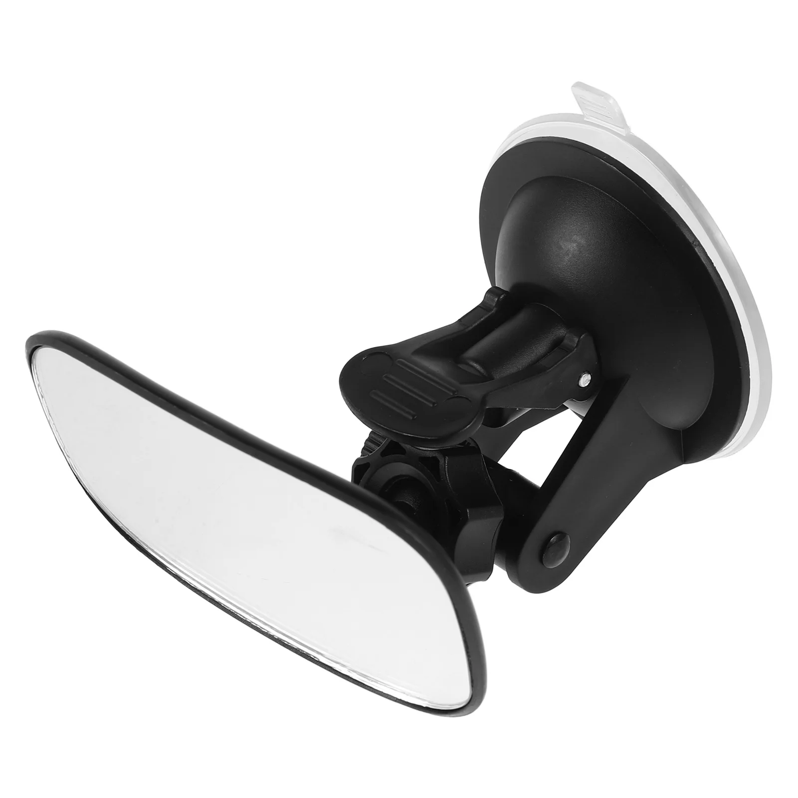 Espejo de coche con ventosa ajustable negra para asiento trasero, observación de seguridad, espejo retrovisor Interior para bebé