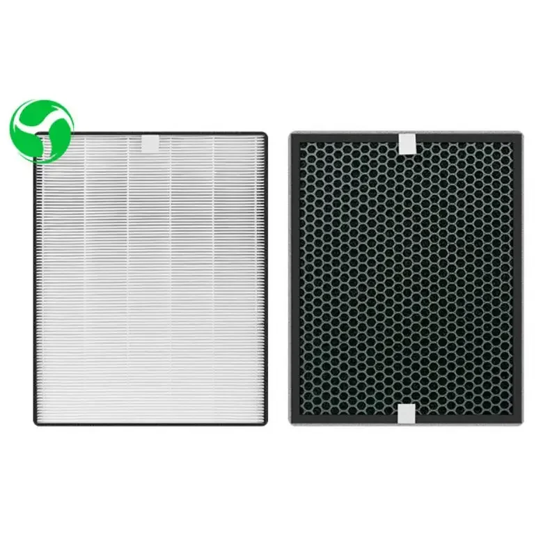 Philips AC1215 AC1214 AC1210 AC1213 HEPA & Activated Carbon Filter Set - 360*275*27mm + 360*275*10mm