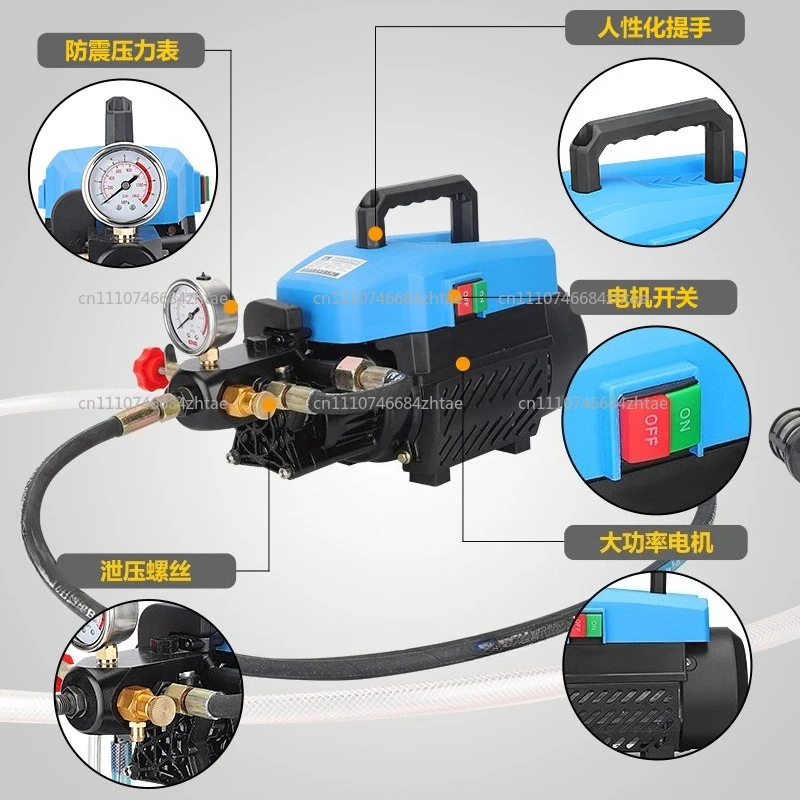 Electric pressure test pump car washing machine portable DC-360A three cylinder high flow underfloor heating pipeline