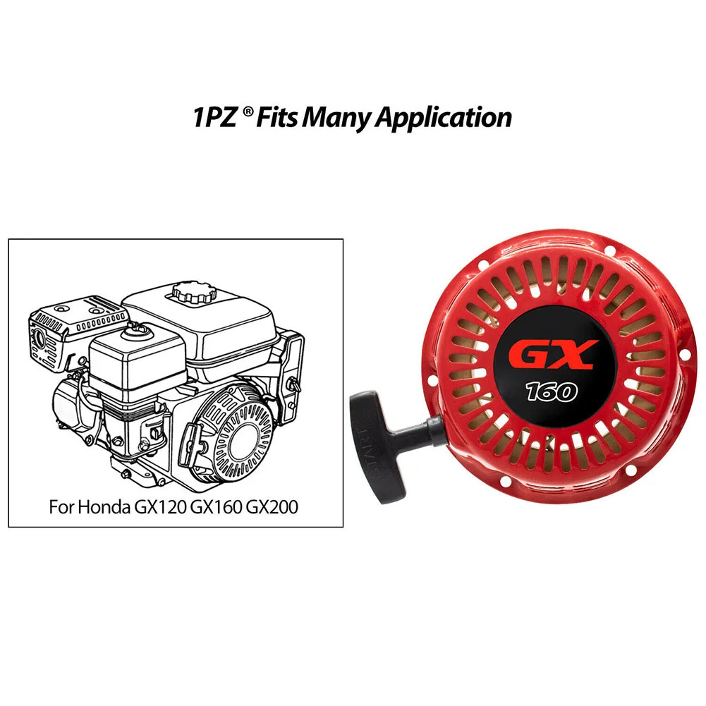 Imagem -06 - Pull Start Starter Recoil Copo 4hp 5.5hp 6.5hp para Honda Gx120 Gx160 Gx168 Gx200 Gerador Motores Cortador de Grama Peças 1pc