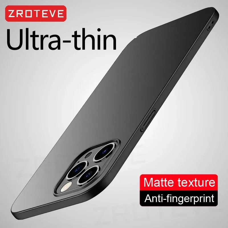 For iPhone16 Pro Max ZROTEVE Luxury Slim Matte Hard PC Cover For iPhone 16 15 14 11 12 13 iPhone13 Mini iPhone15 Plus Phone Case