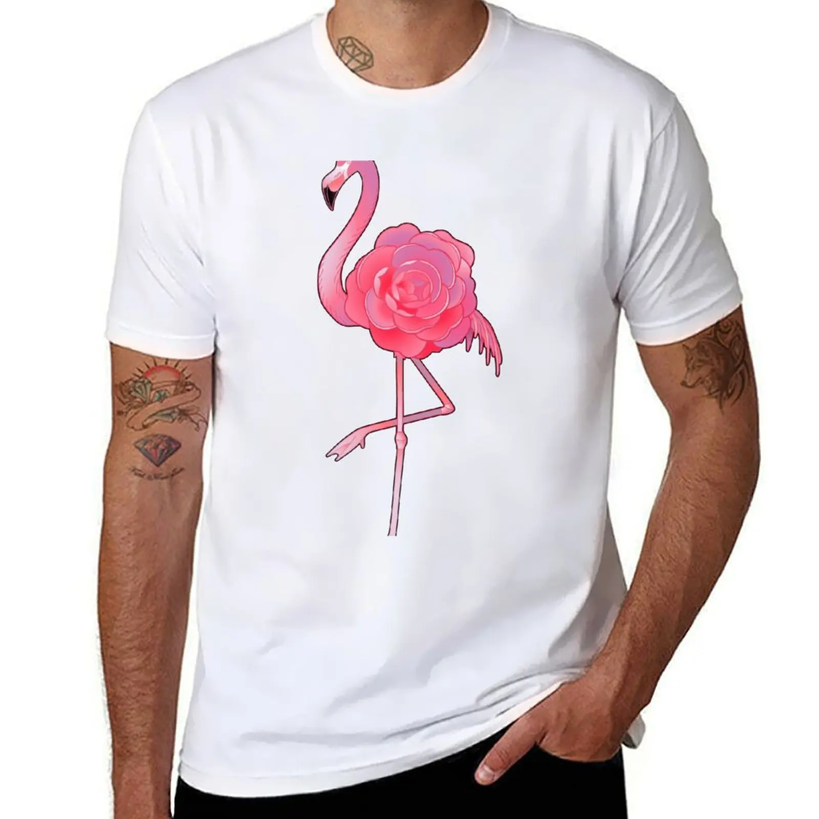 

Cute graphic flamingo T-Shirt t shirt man luxury t shirts for man pack cotton T-Shirt