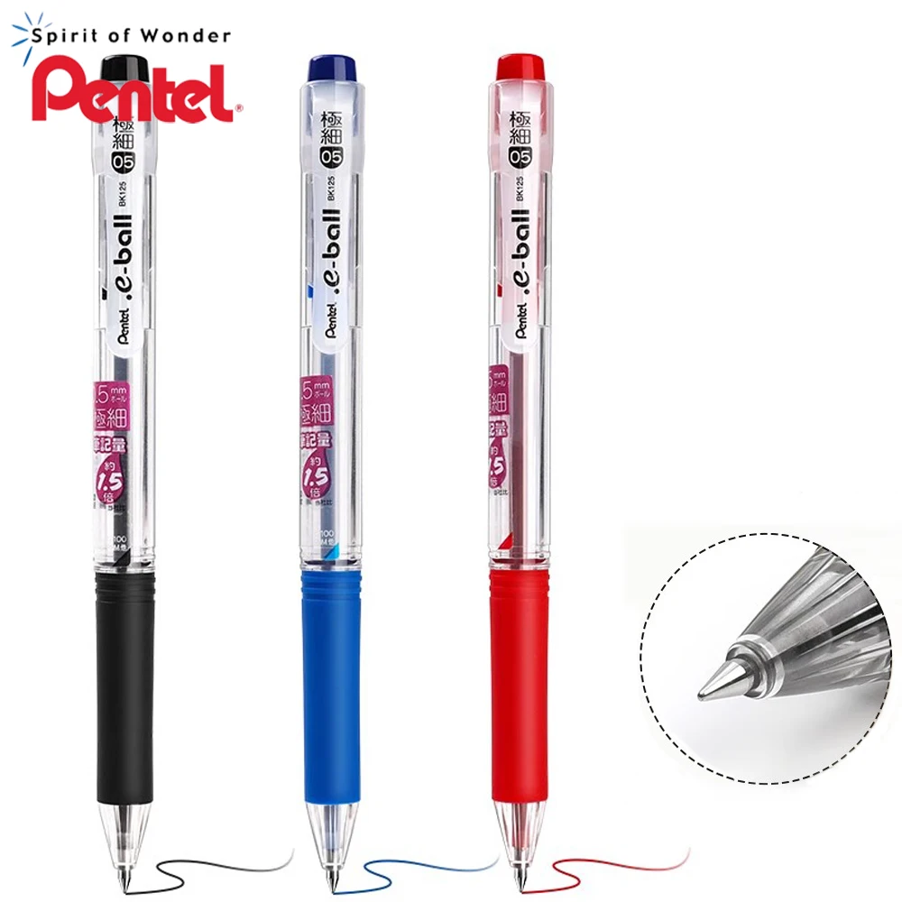 

Japan Pentel Ballpoint Pen BK125 Quick-drying Medium Oil Pen Press Gel Pen 0.5mm Bullet Stationery Office Supplies