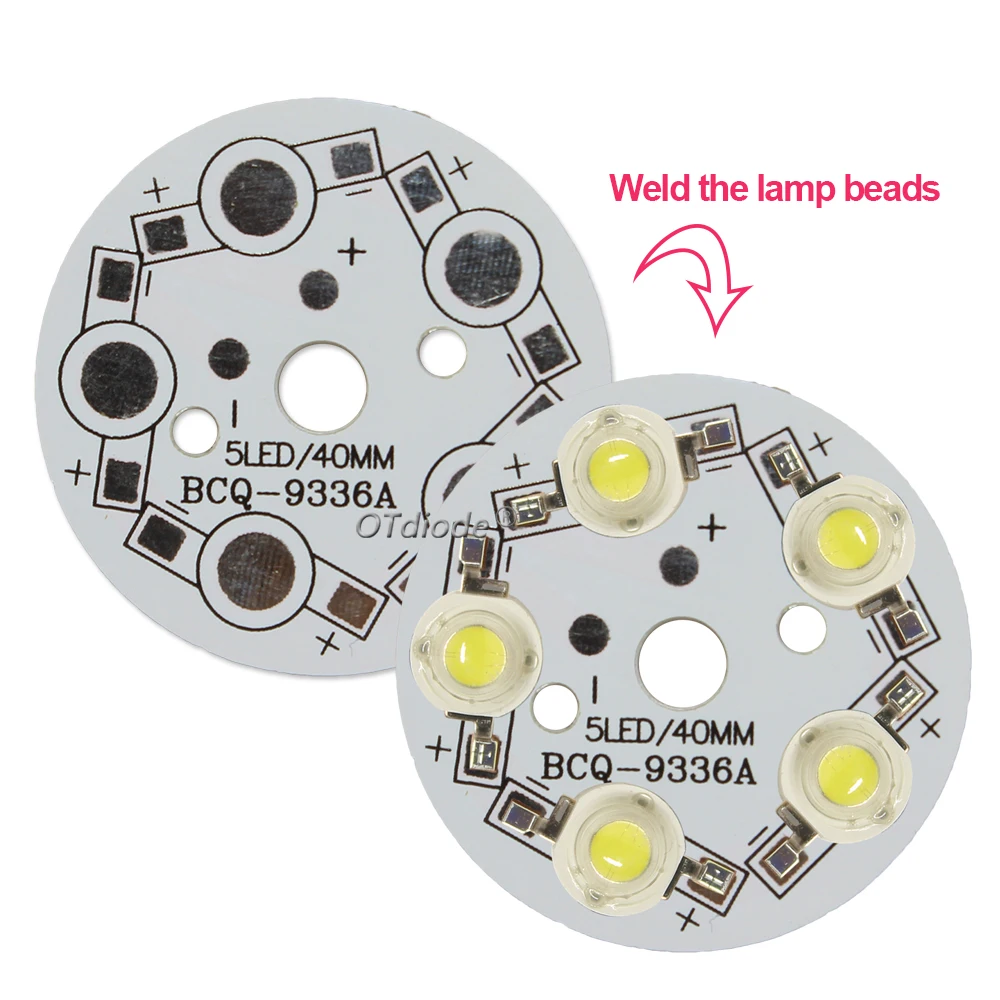 10pcs LED PCB Board Round Aluminum Base Plate High Power Heat Sink3W 4W 5W 7W For Downlight Celling Lamp3X3W 9w12W DIY Accessory