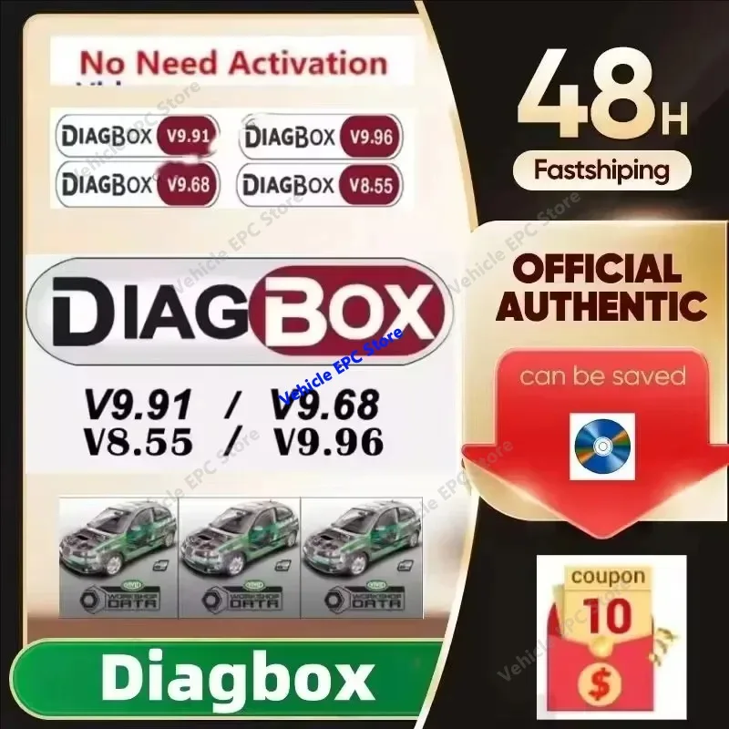 2026 hot selling newest  V9.96 9.91 8.55 9.68 Diagbox Car Diagnosis Software Multi-Language Fully Working for Peugeot Citroen