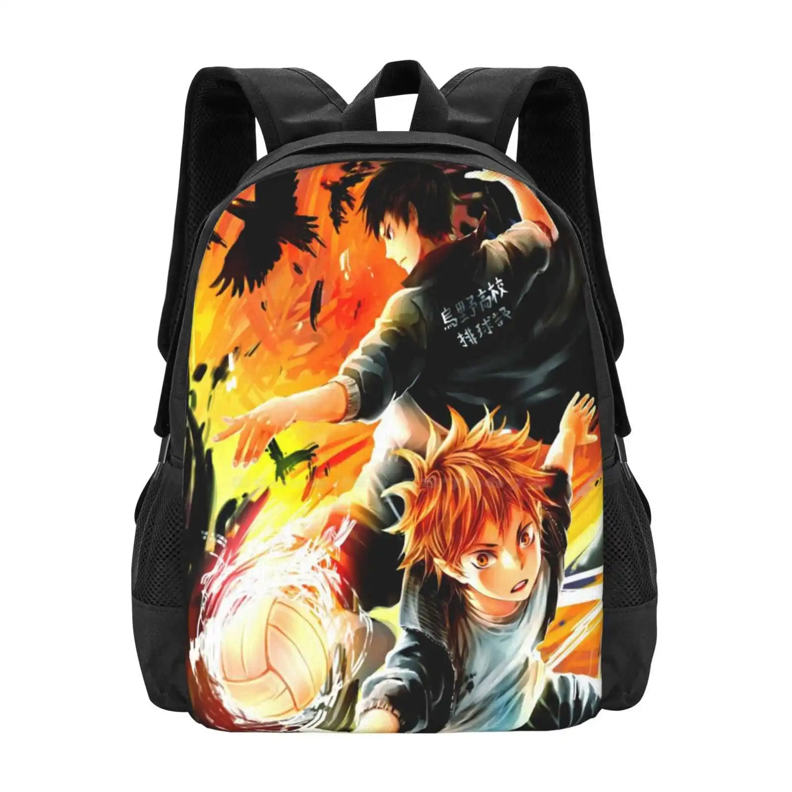 Haikyuu-Hinata & Kageyama Hot Sale Backpack Fashion Bags Haikyuu Hinata Kageyama Anime Manga Volleyball