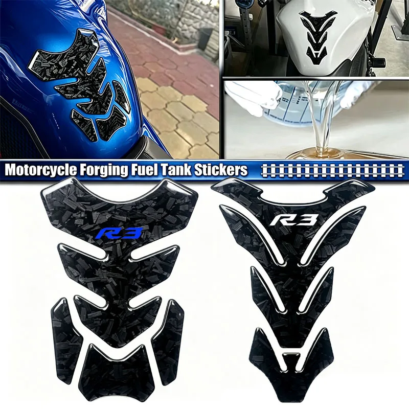 For YZFR3 YZF R3 YZF-R3 Motorcycle Tank Pad Protector Stickers