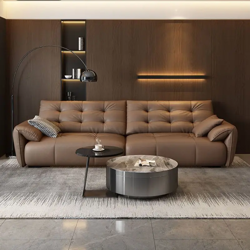 First layer cowhide sofa